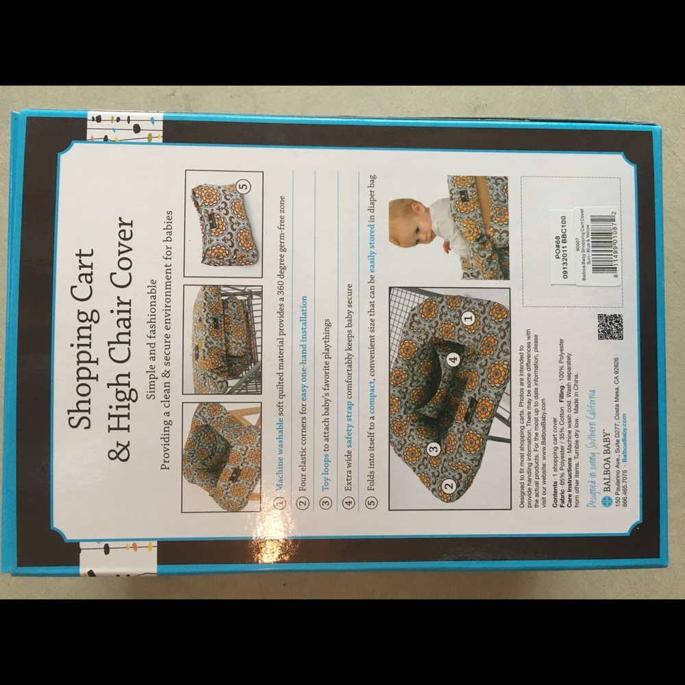 NIB Balboa Baby Shopping Cart & High Chair Cover - Picture 4 of 8